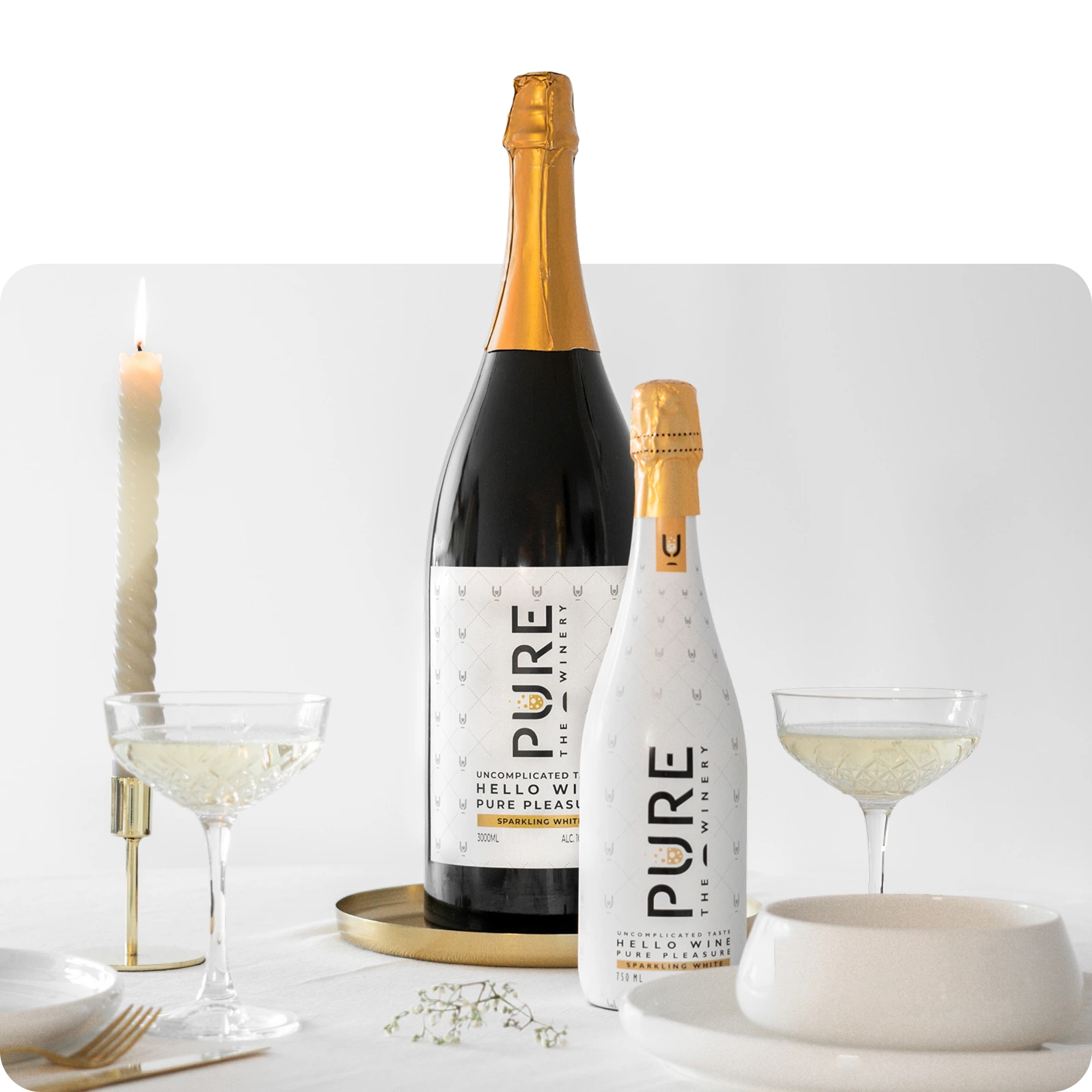 XXL (3L) Zero Sugar Sparkling Witte Wijn